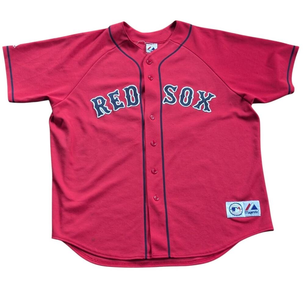 Red vintage Majestic Schilling 38‎ Jersey XL mens